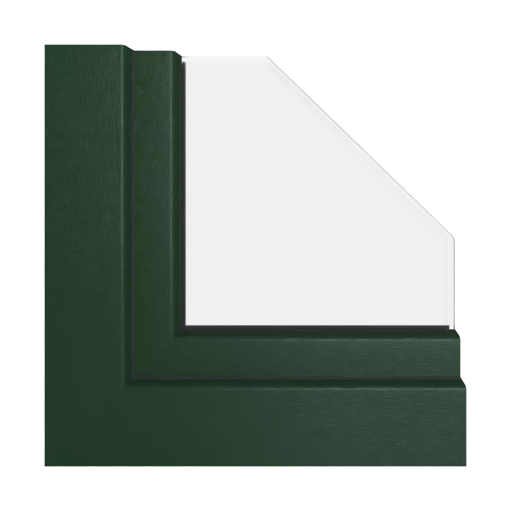 Dark green windows window-colors veka dark-green