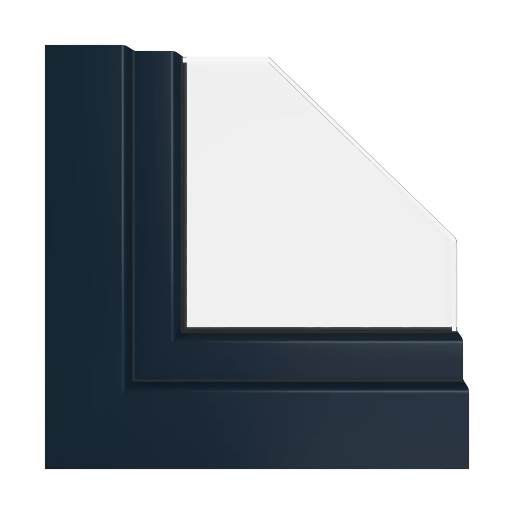 Navy blue ultramatt windows window-profiles veka softline-82-md