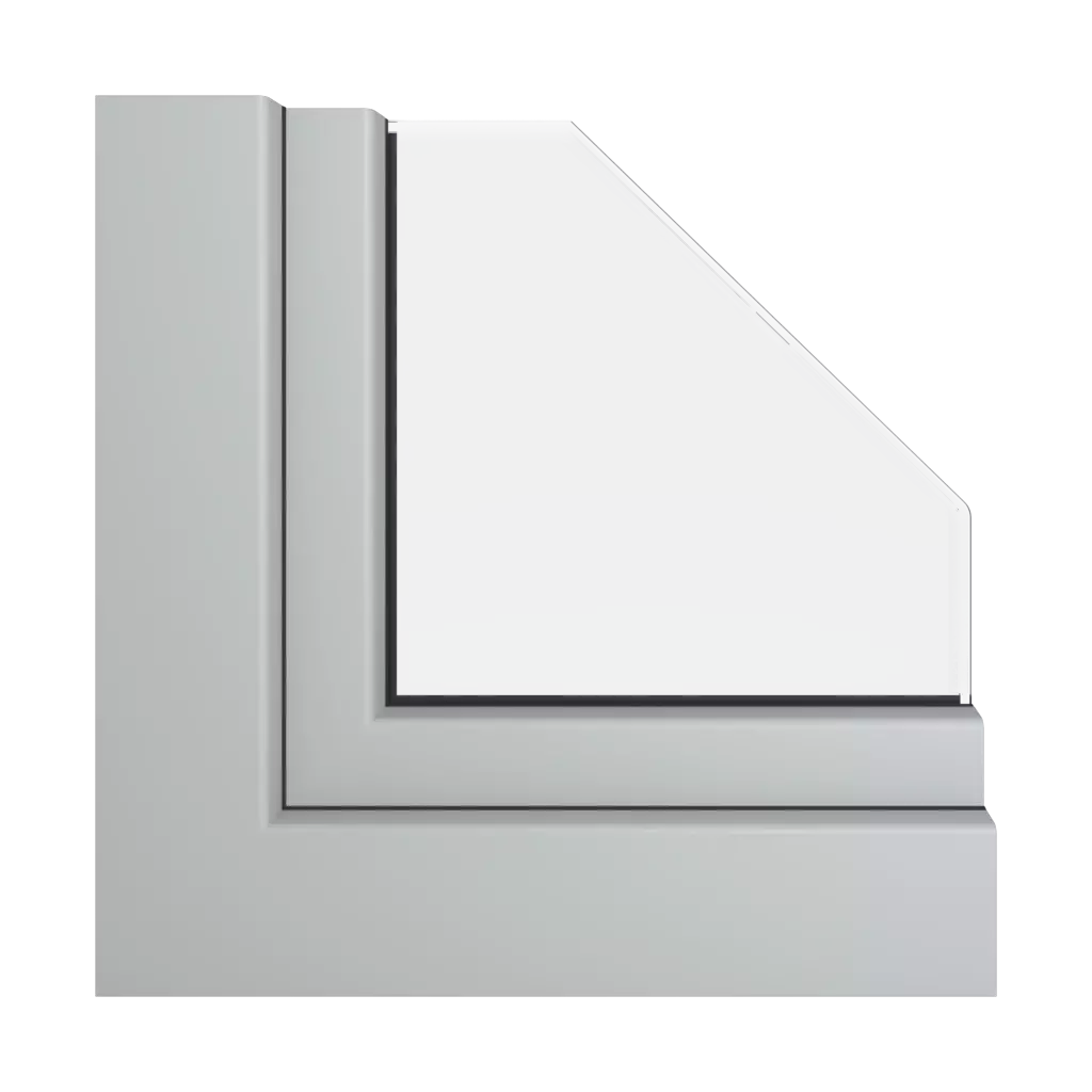 Silver gray smooth windows window-colors veka   