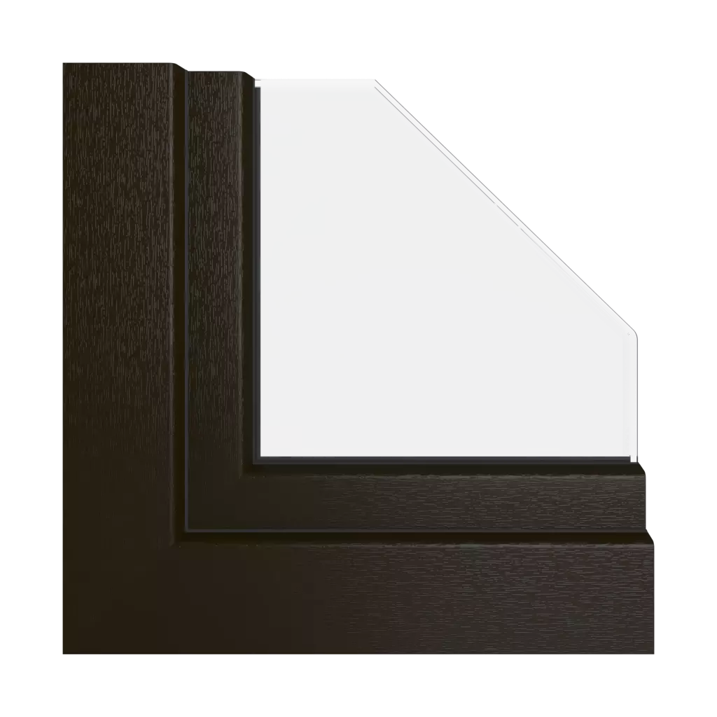 Black and brown windows window-profiles veka softline-82-md