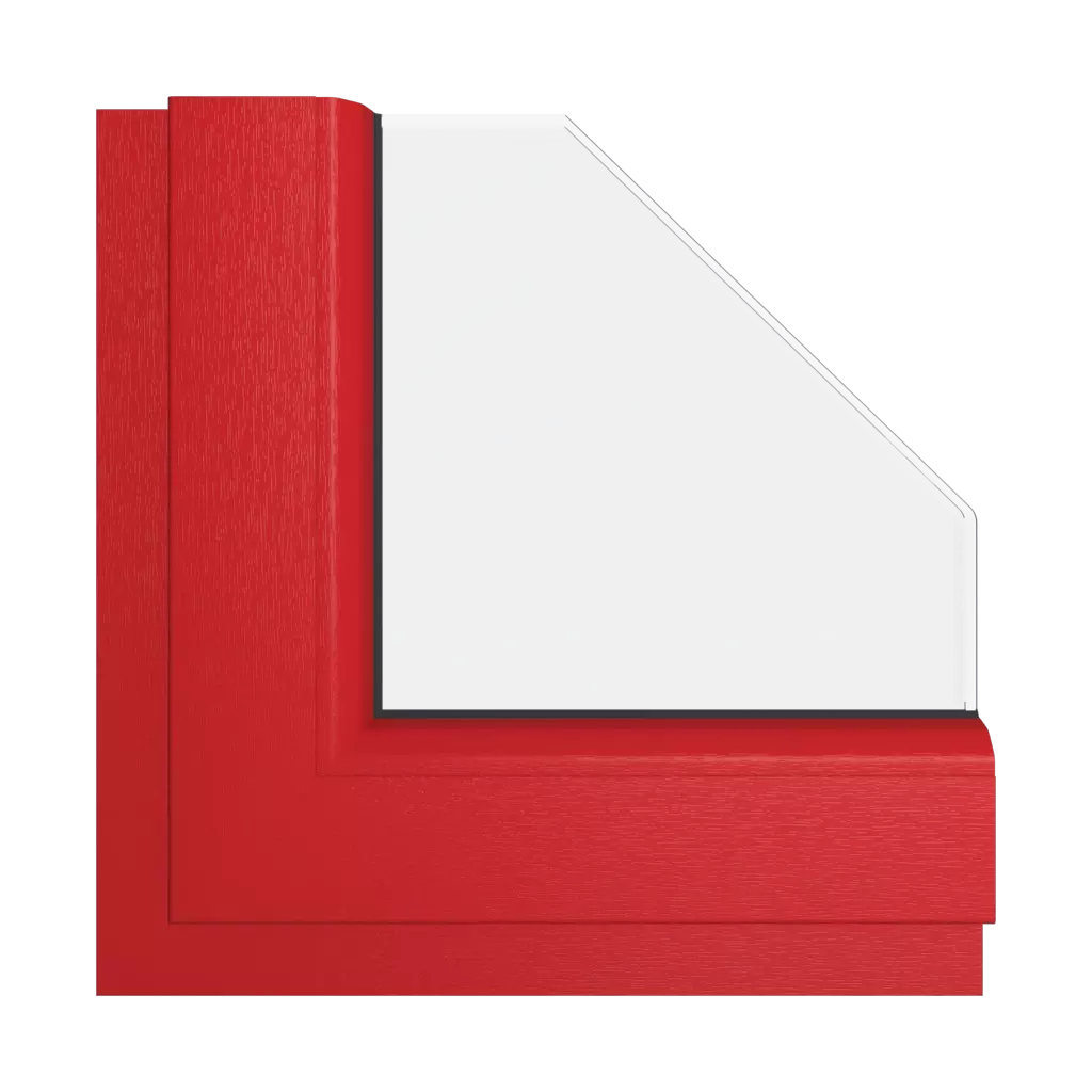 Carmine red windows window-colors veka carmine-red interior