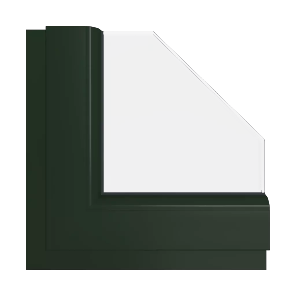 Dark green ultramatt windows window-colors veka dark-green-ultramatt interior
