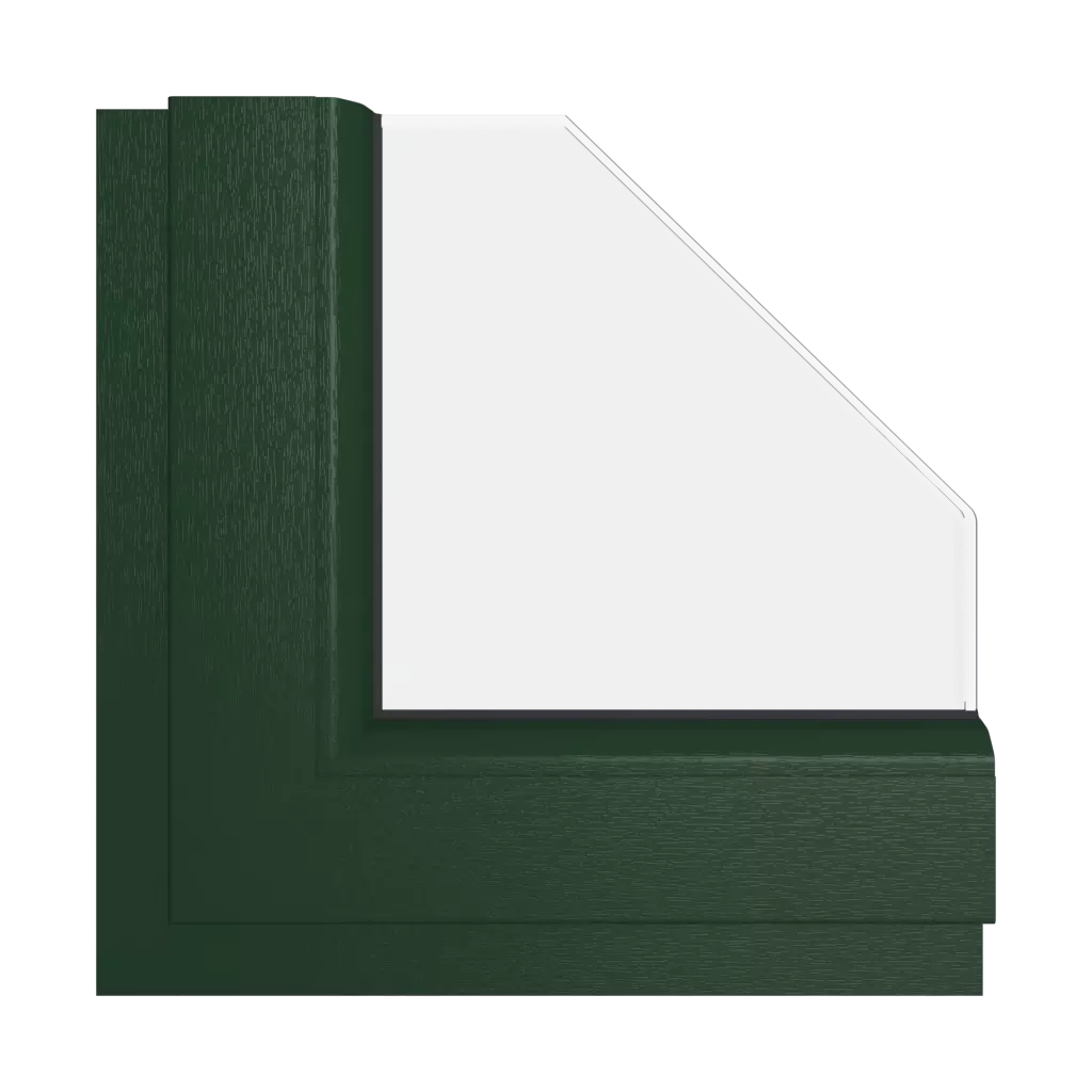 Dark green windows window-colors veka dark-green interior