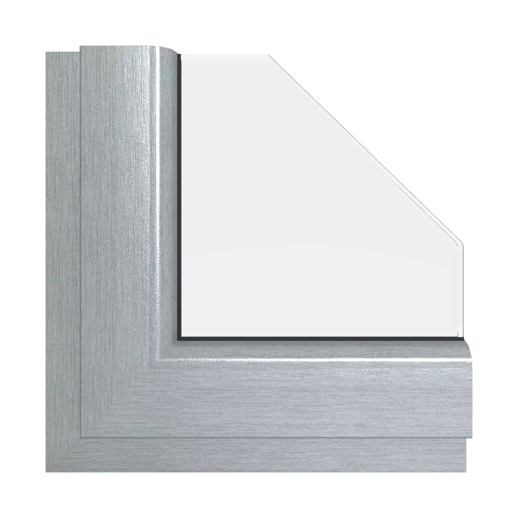 Brushed silver aluminum windows window-colors veka brushed-silver-aluminum interior