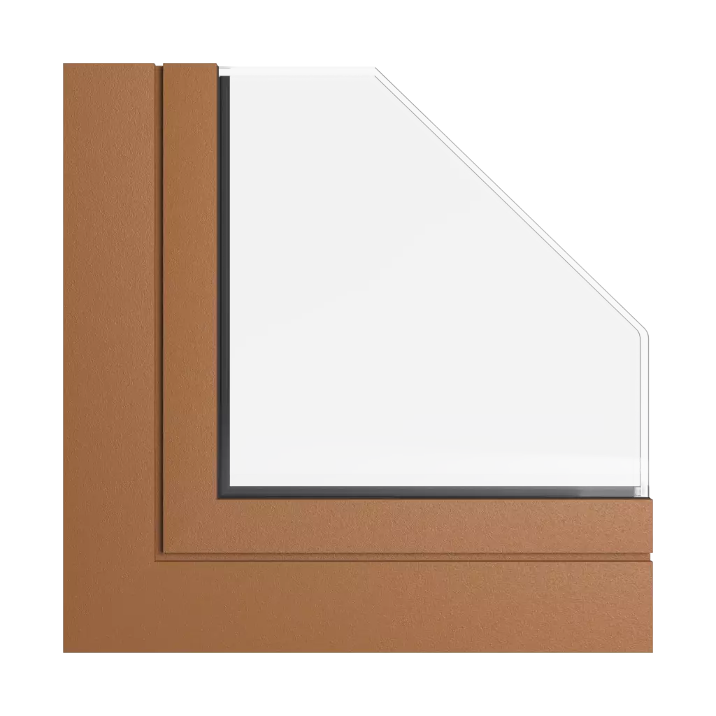 Honey brown windows window-profiles aliplast