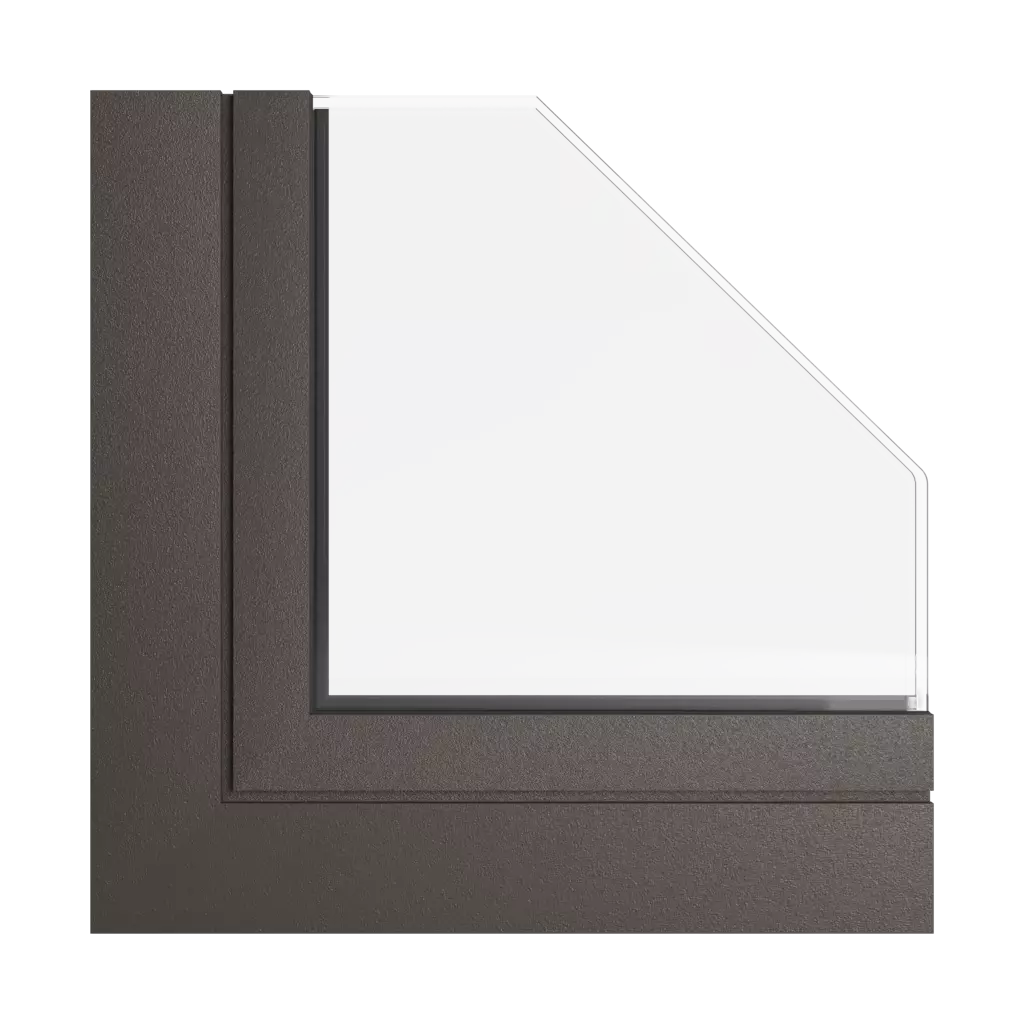 Grey brown matt windows window-colors aliplast-colors