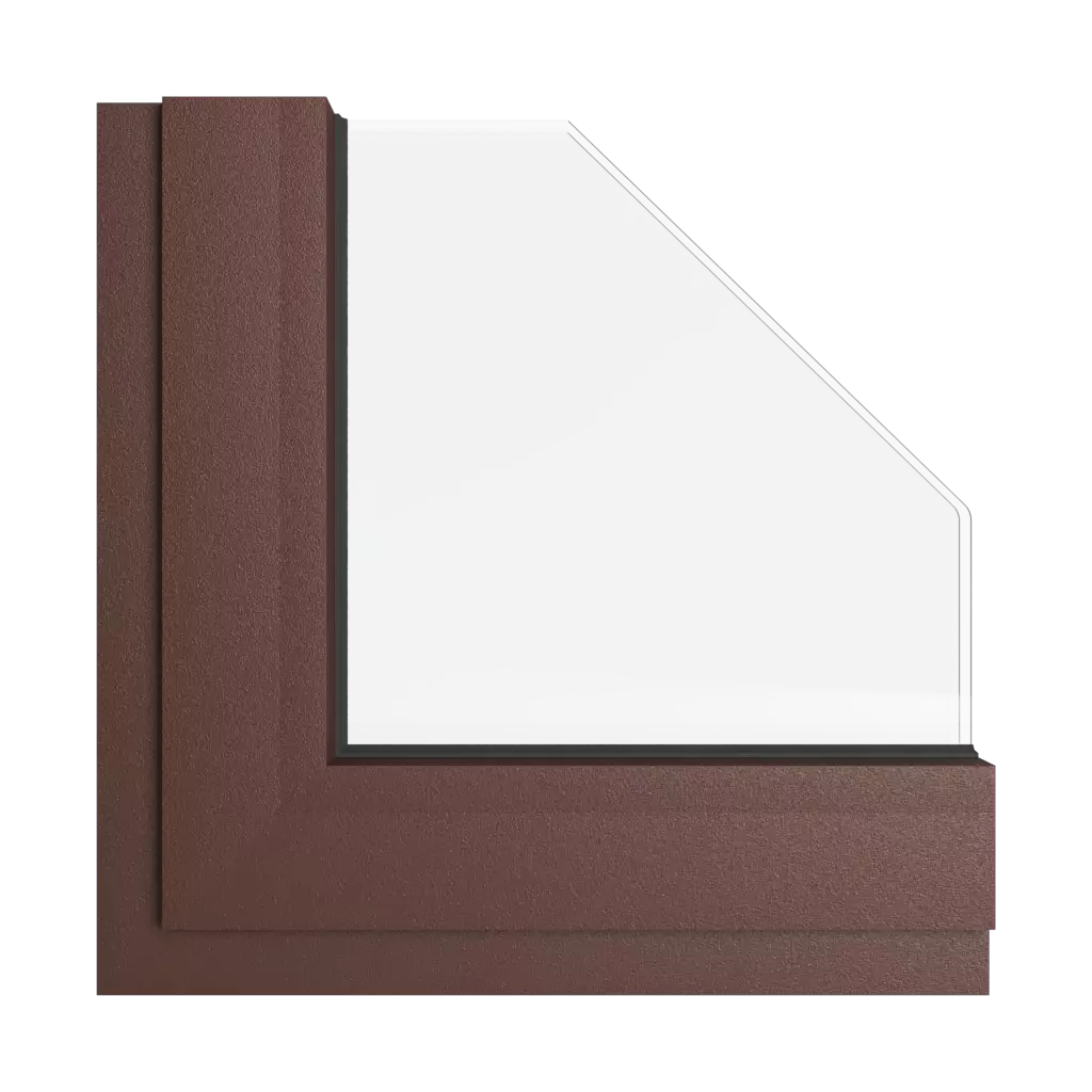 Mahogany brown windows window-colors aliplast-colors mahogany-brown interior