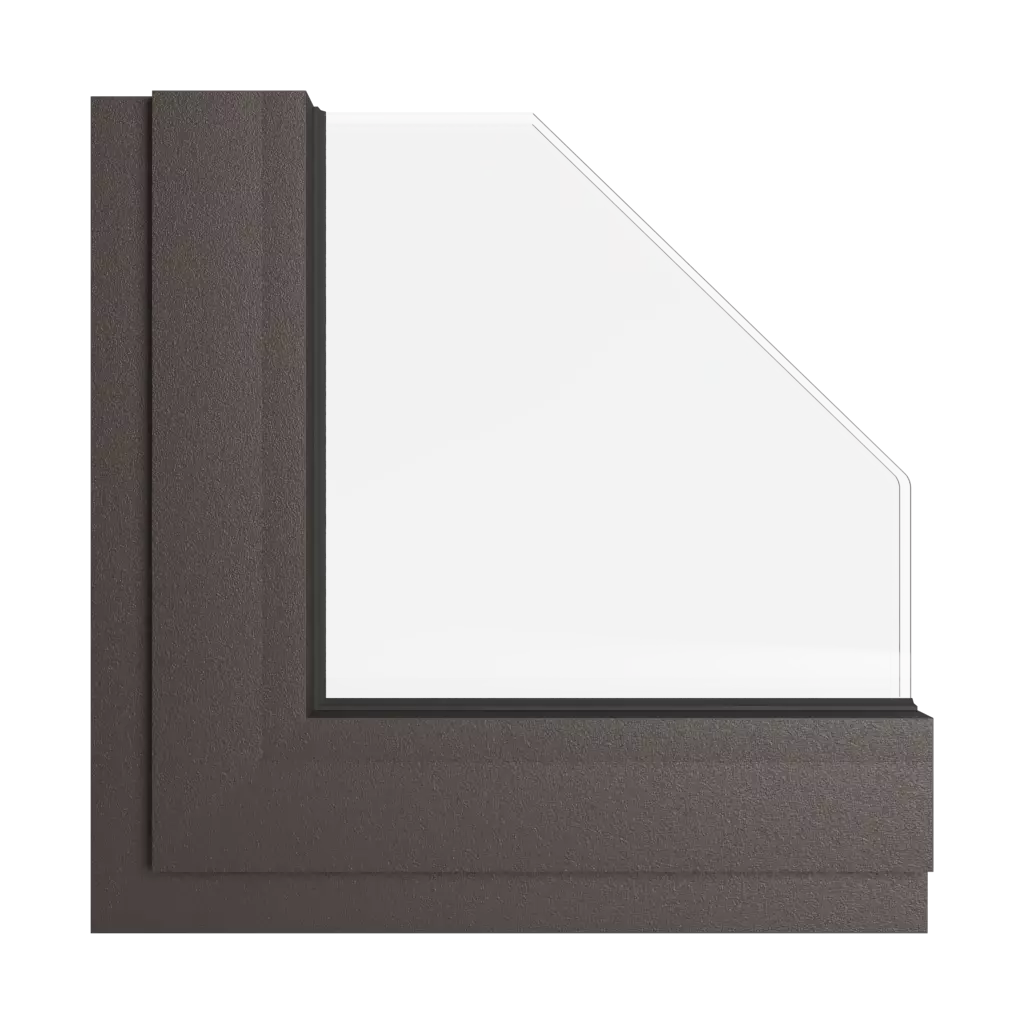 Grey brown matt windows window-colors aliplast-colors brown-gray interior