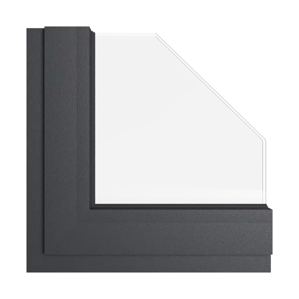 Gray black windows window-colors aliplast-colors gray-black interior