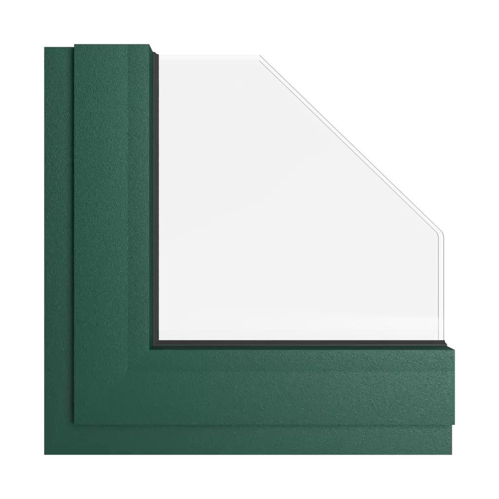 Green moss windows window-colors aliplast-colors green-moss interior
