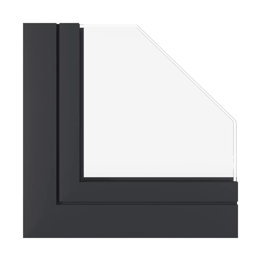 Black grey matt windows window-colors aluprof-colors