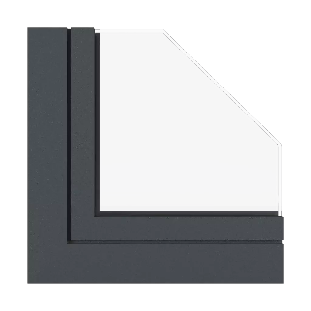 Anthracite gray fine structure windows window-profiles aluprof mb-77-hs