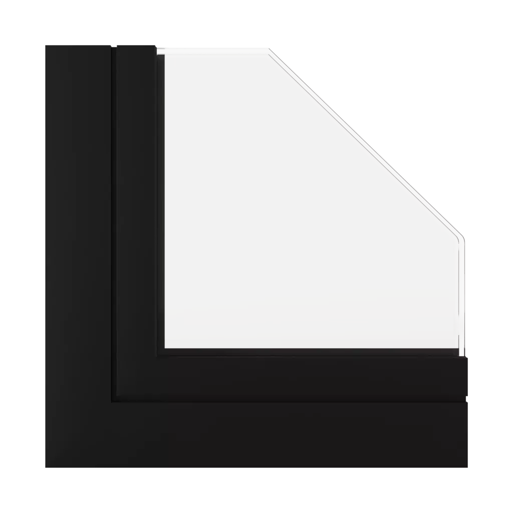 Jet black matt ✨ windows window-profiles aluprof mb-77-hs