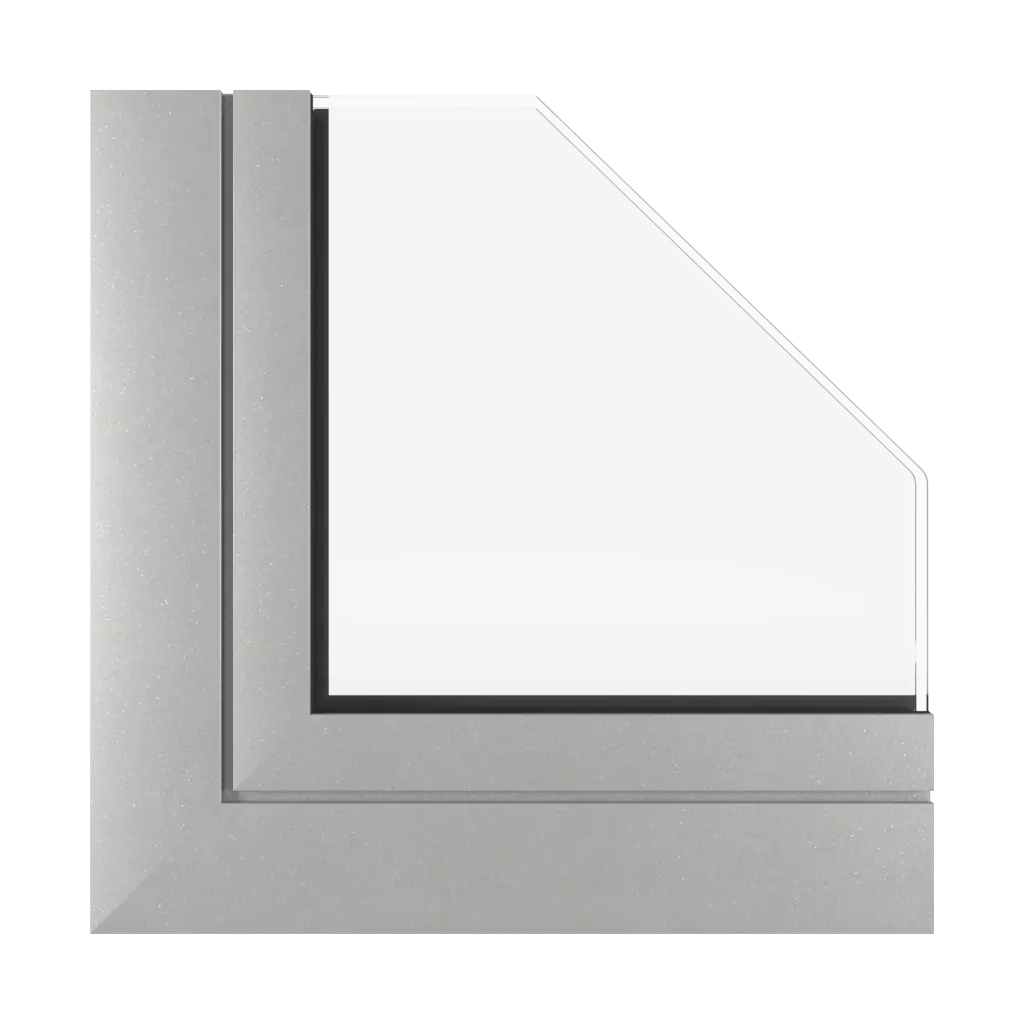 White aluminium matt windows window-colors aluprof-colors silver-aluminum-matt