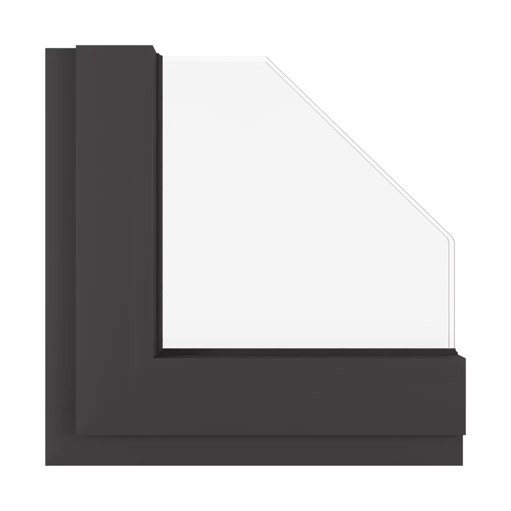 Grey brown matt windows window-colors aluprof-colors brown-gray interior