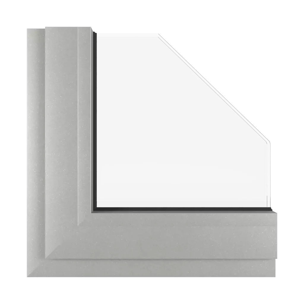 White aluminium matt windows window-colors aluprof-colors silver-aluminum-matt interior