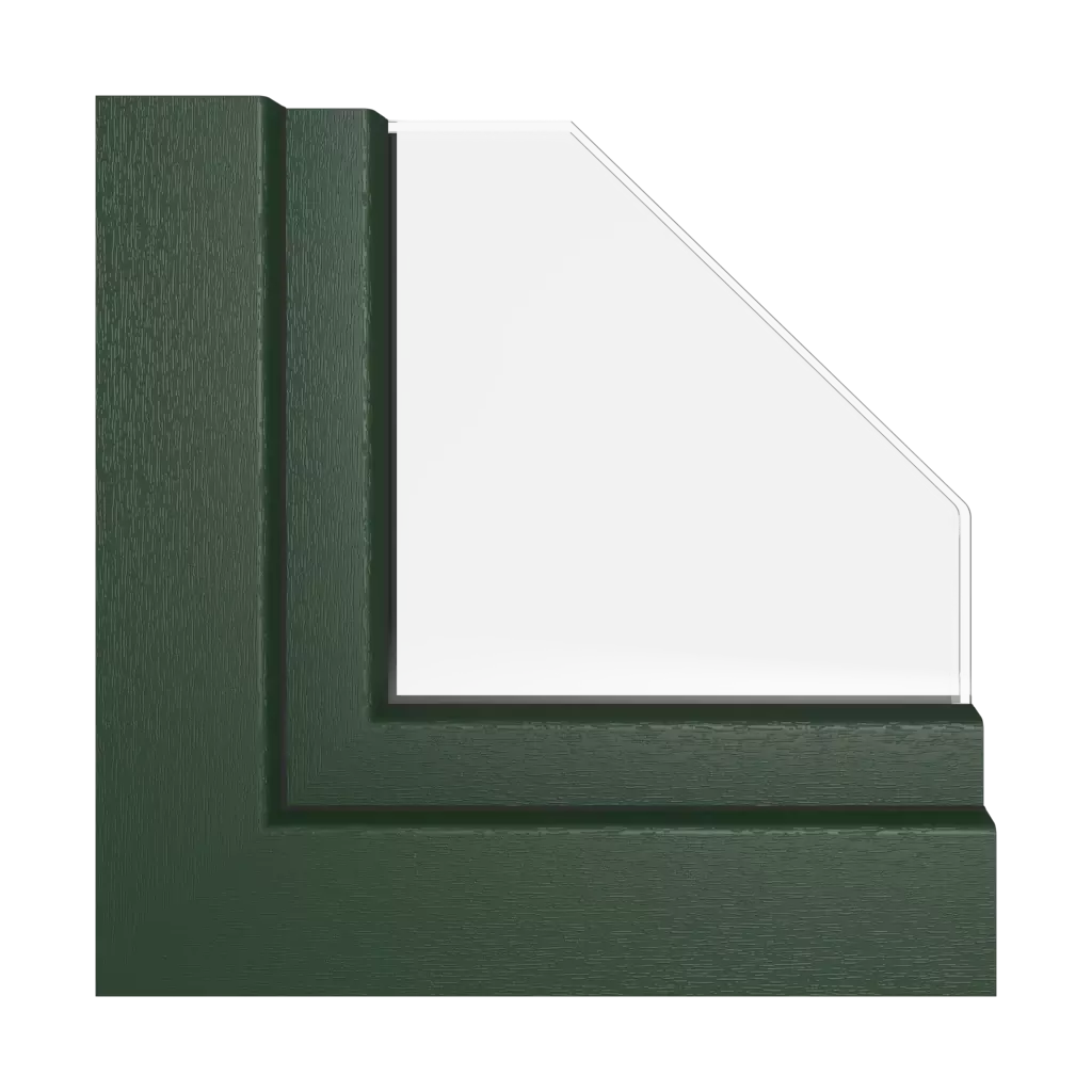 Dark green windows window-colors rehau-colors   