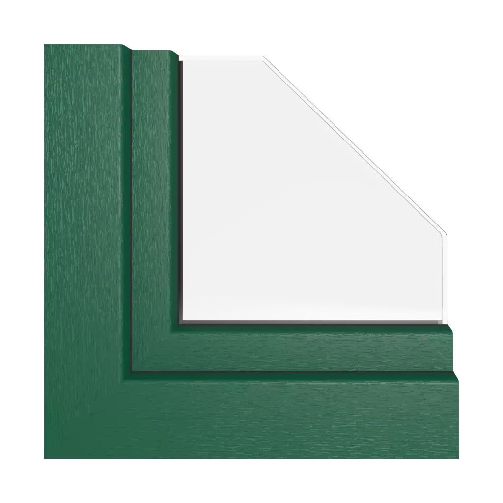 Moss green windows window-colors rehau-colors   
