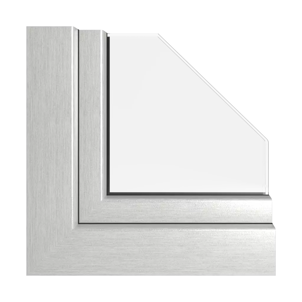 Metbrush aluminium windows window-colors rehau-colors brushed-aluminum