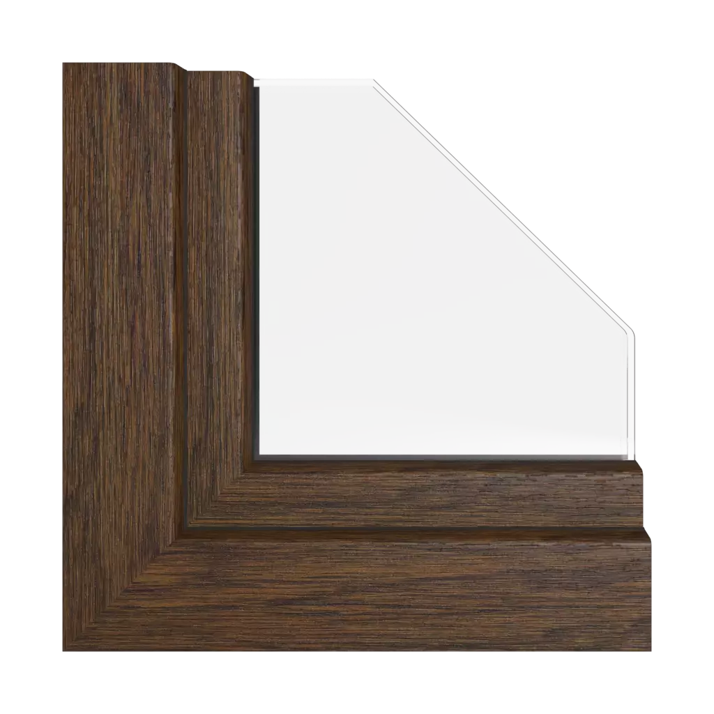 Dark oak FL-F1 windows window-colors rehau-colors swamp-oak