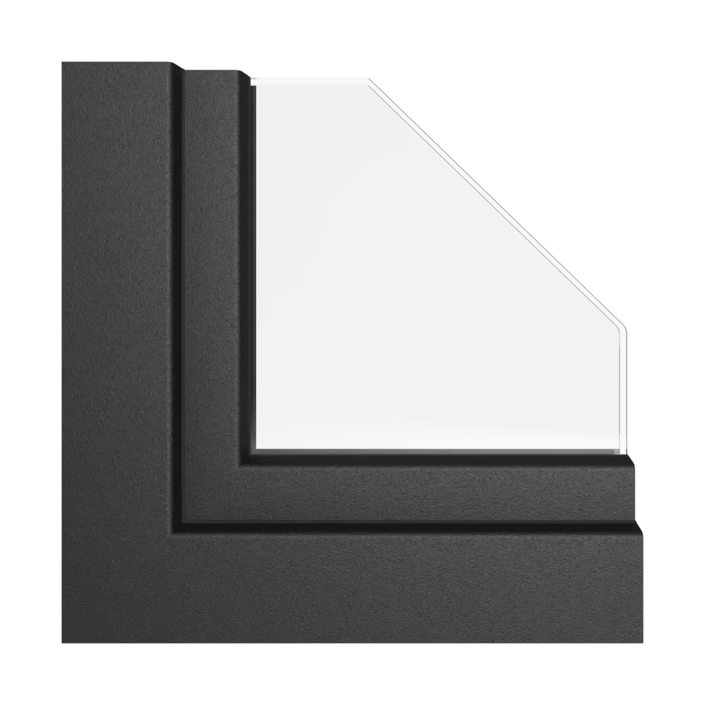 Midnight black matte windows window-colors rehau-colors   