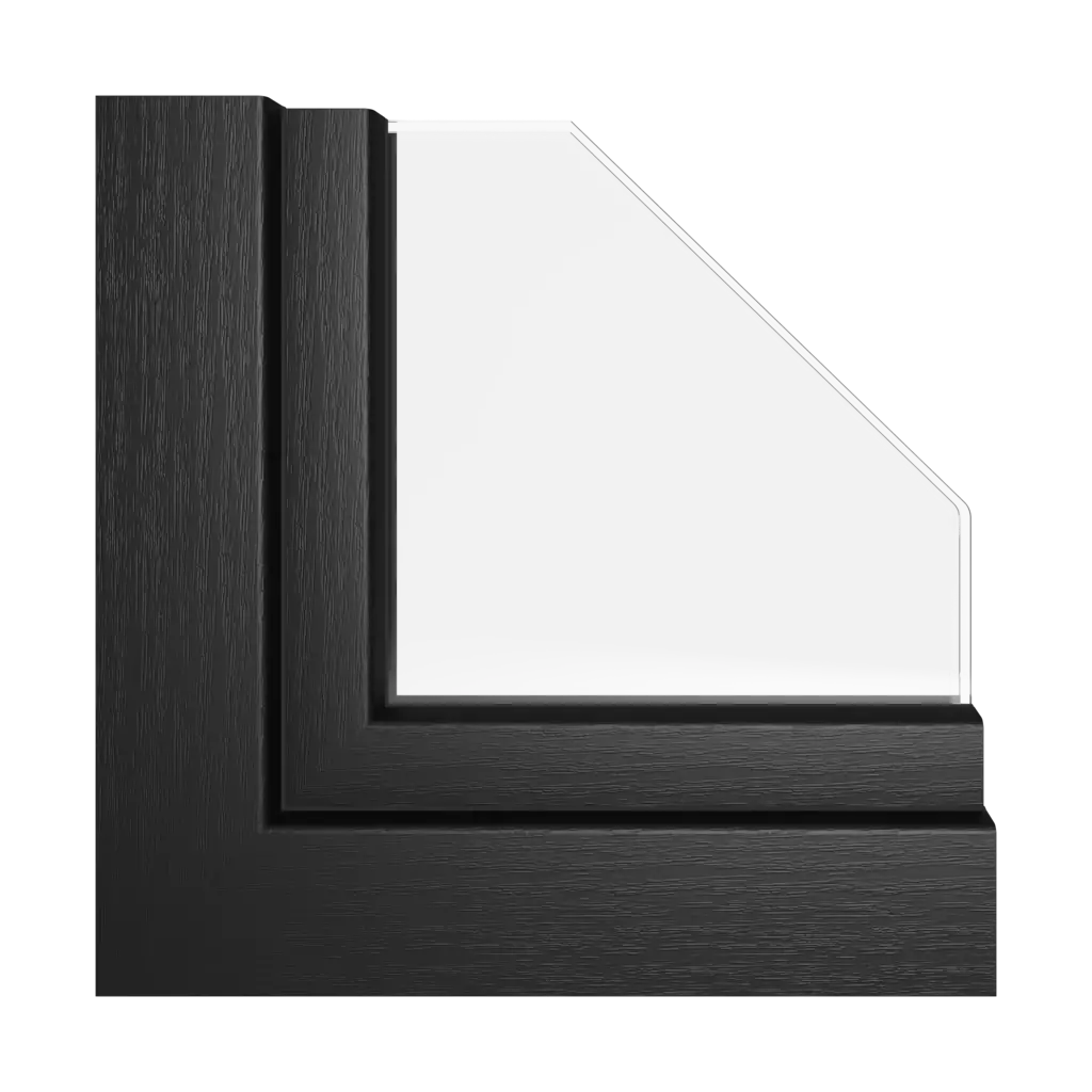 Jet black windows window-colors rehau-colors black