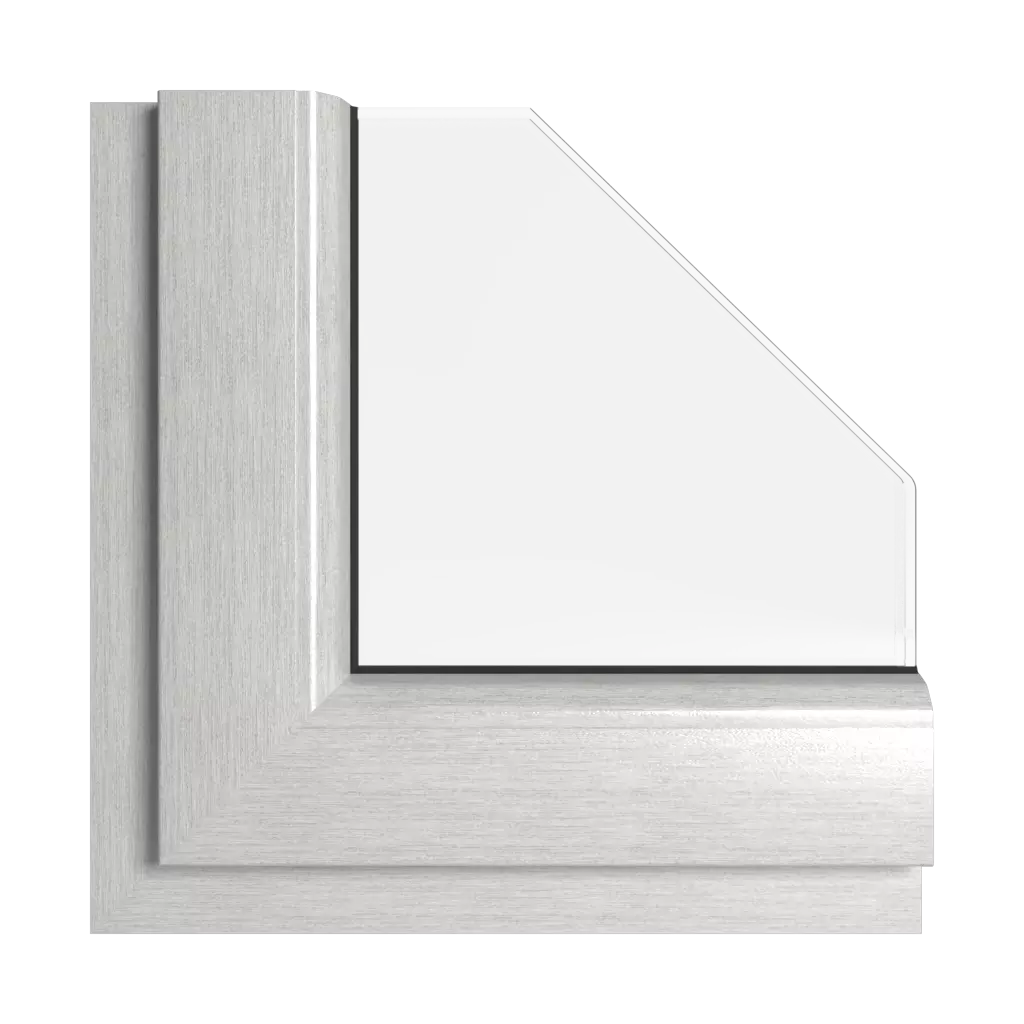 Metbrush aluminium windows window-colors rehau-colors brushed-aluminum interior