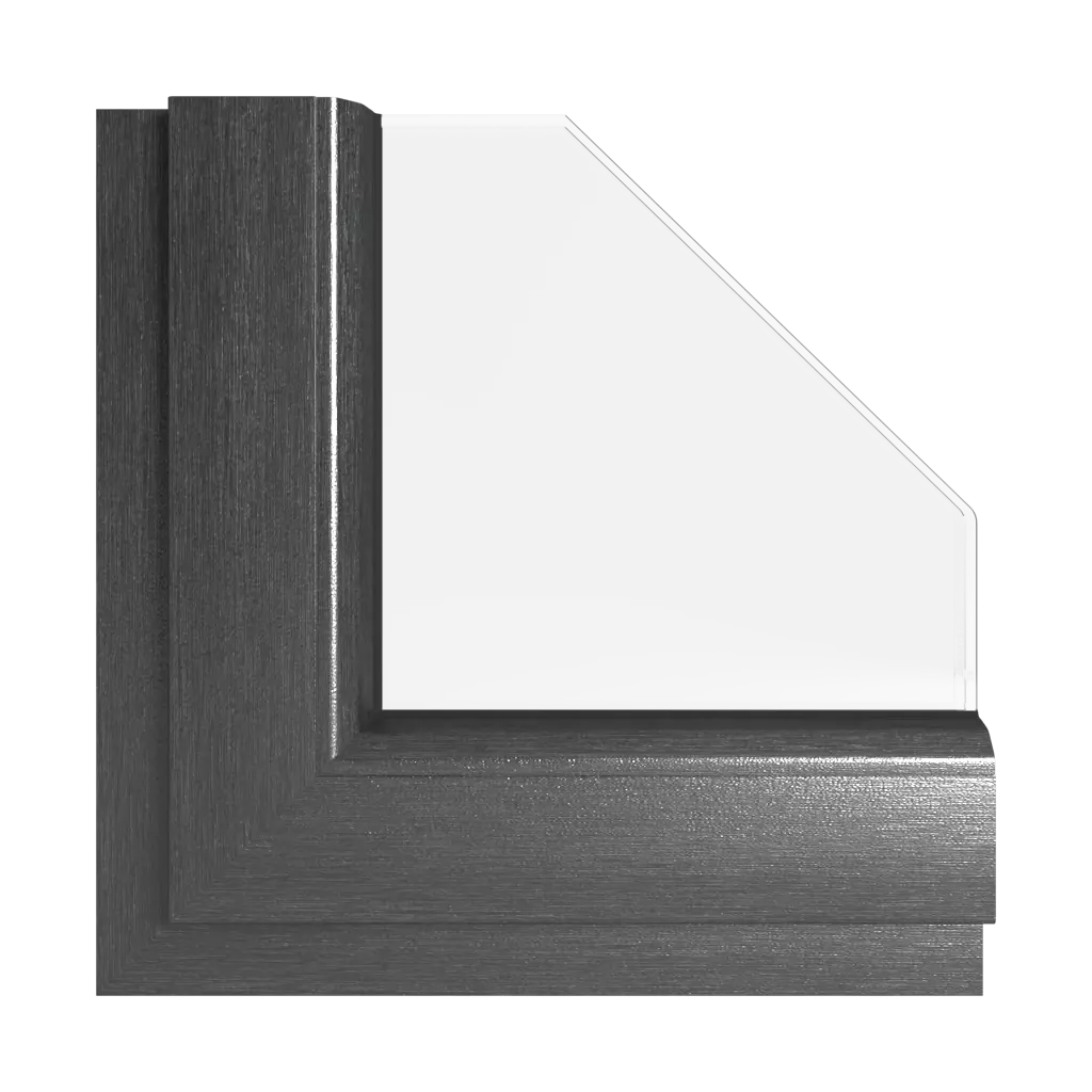 Metbrush anthracite grey windows window-colors rehau-colors brushed-metallic-anthracite interior
