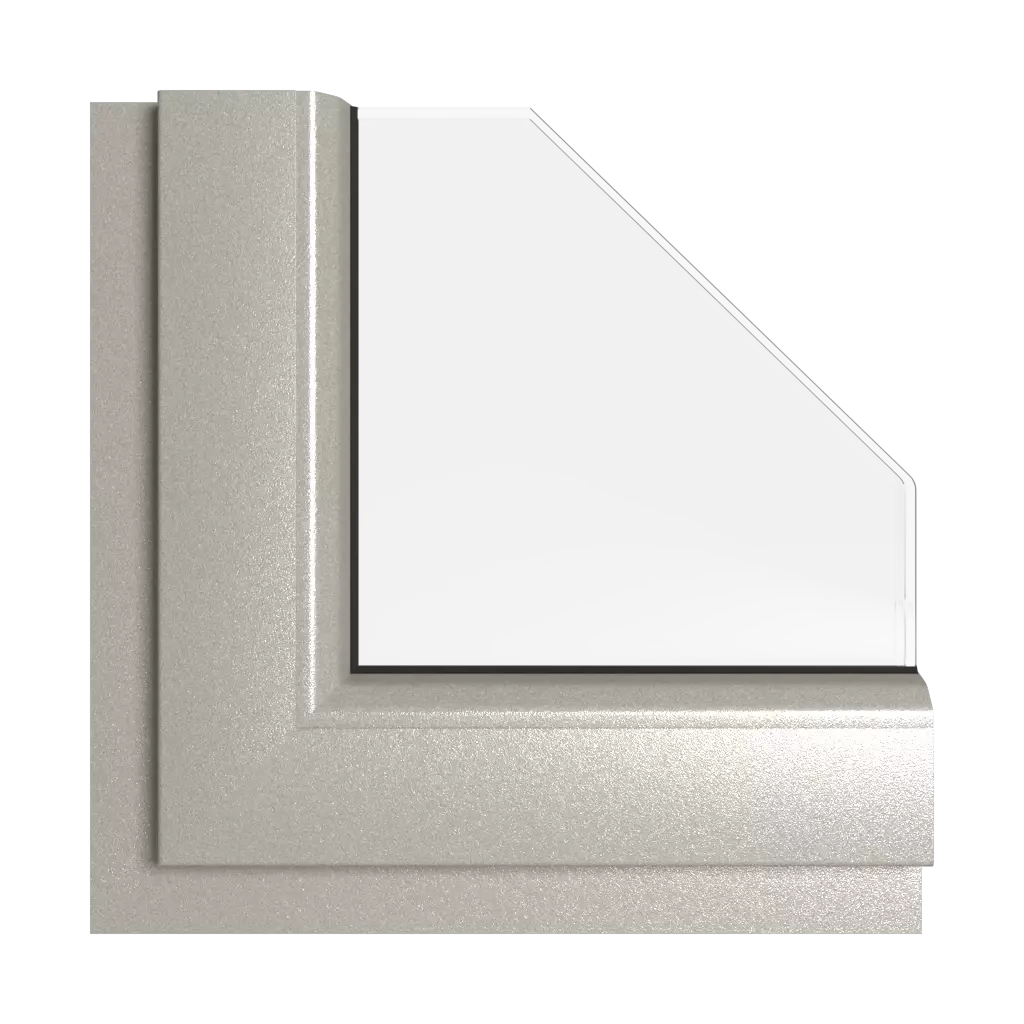 Alux white aluminium windows window-colors rehau-colors alux-silver-aluminum interior