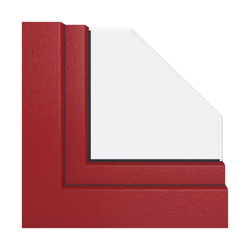 Dark red products vinyl-windows    