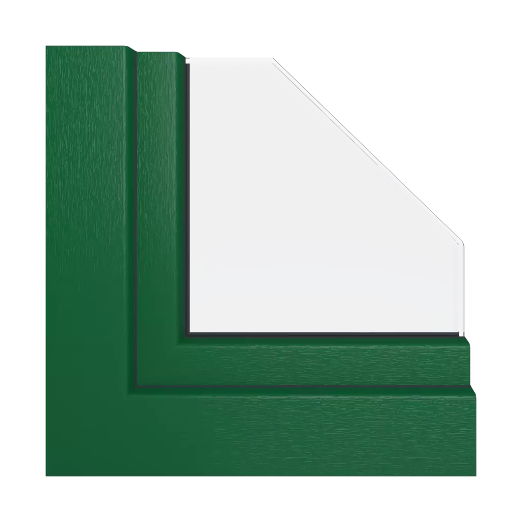 Green windows window-colors aluplast-colors green