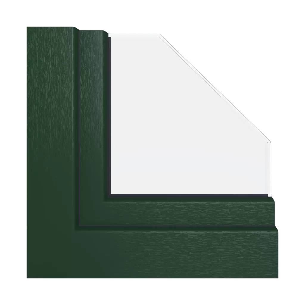 Dark green products vinyl-windows    