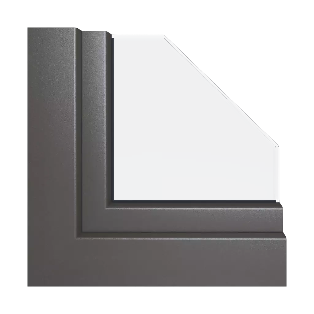 Umber gray aludec windows window-profiles aluplast ideal-4000-85-mm