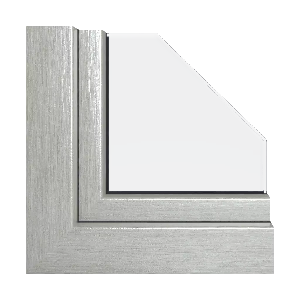 Brushed aluminum windows window-profiles aluplast energeto-neo-design
