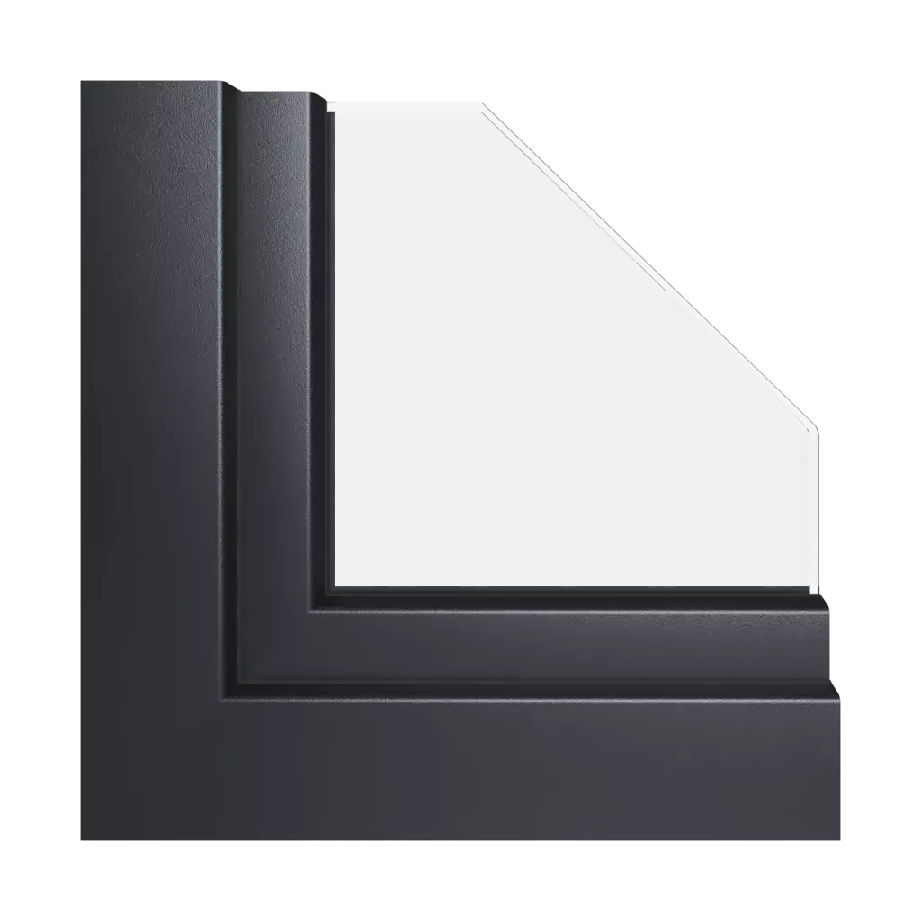 Jet black aludec windows window-colors aluplast-colors   