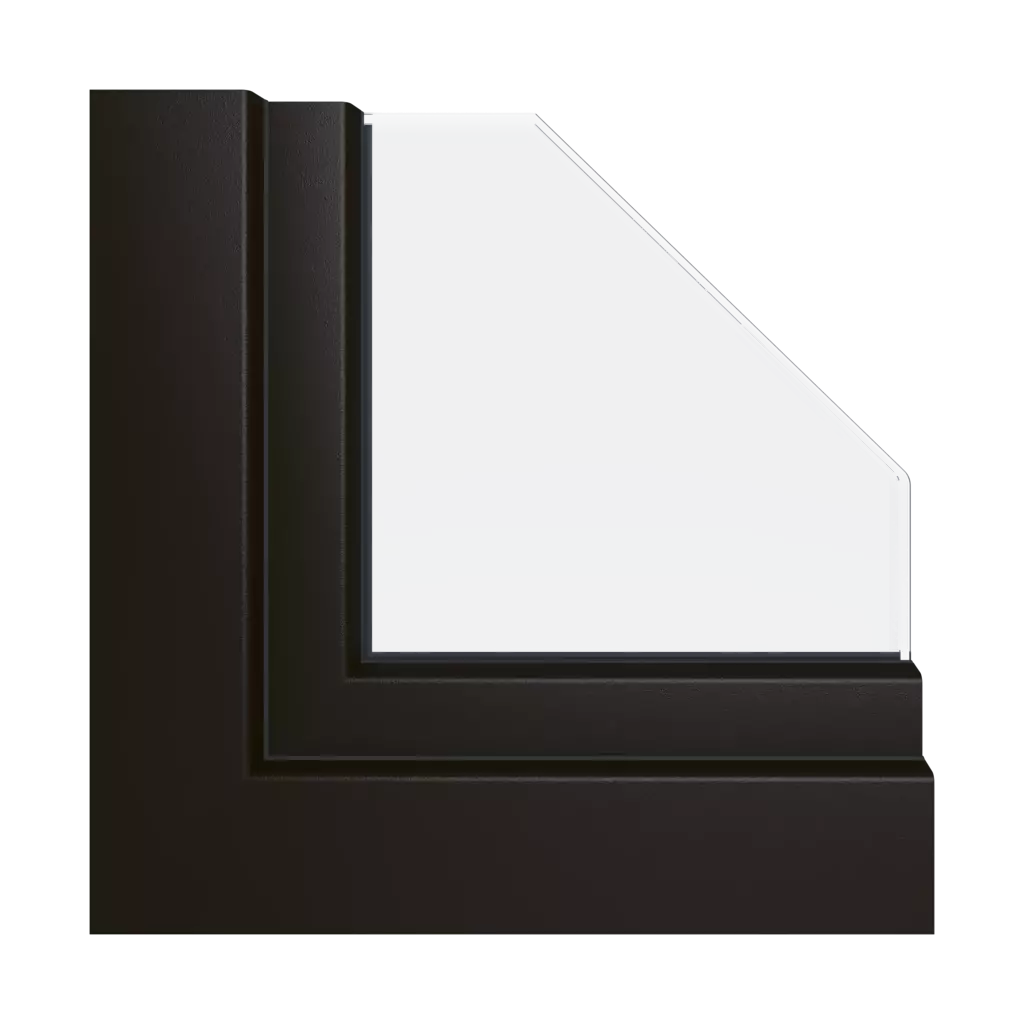 Dark brown matt products vinyl-windows    