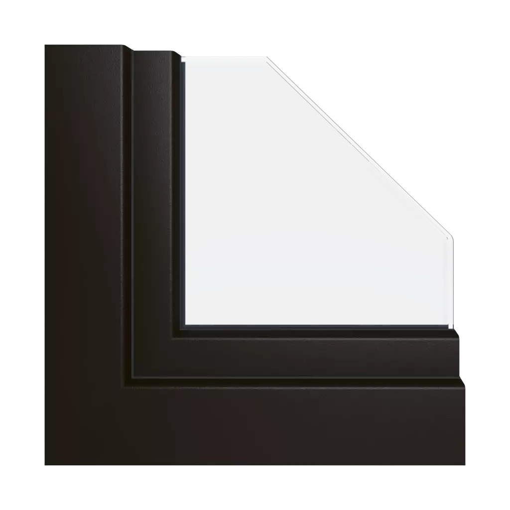 Dark brown matt windows window-profiles aluplast ideal-4000-85-mm