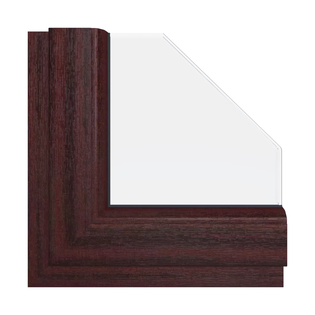 Mahogany windows window-colors aluplast-colors mahogany interior