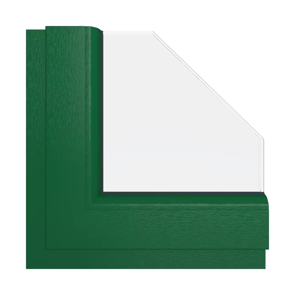 Green windows window-colors aluplast-colors green interior