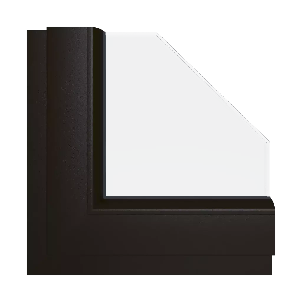 Dark brown matt windows window-colors aluplast-colors dark-brown-matt interior