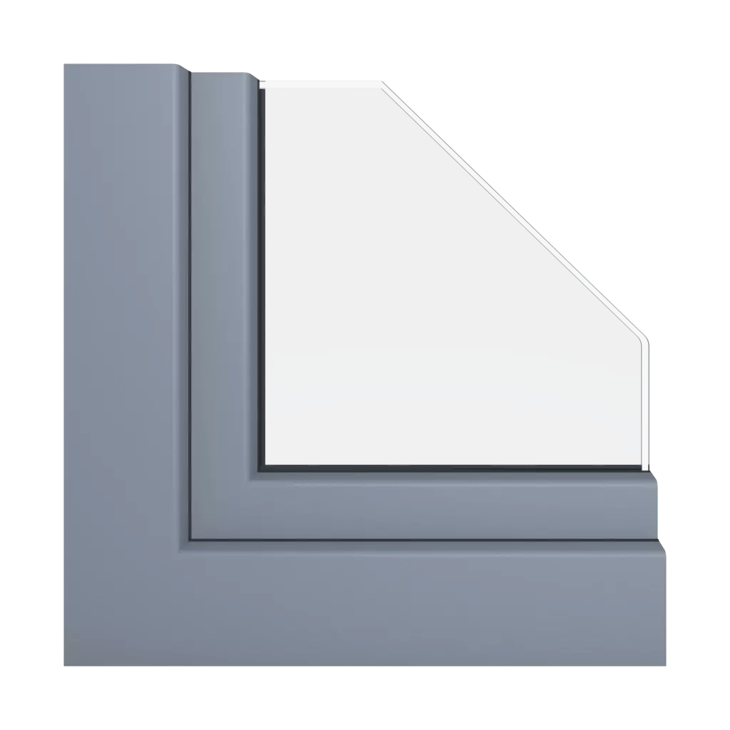 Gray silver smooth windows window-colors schuco   