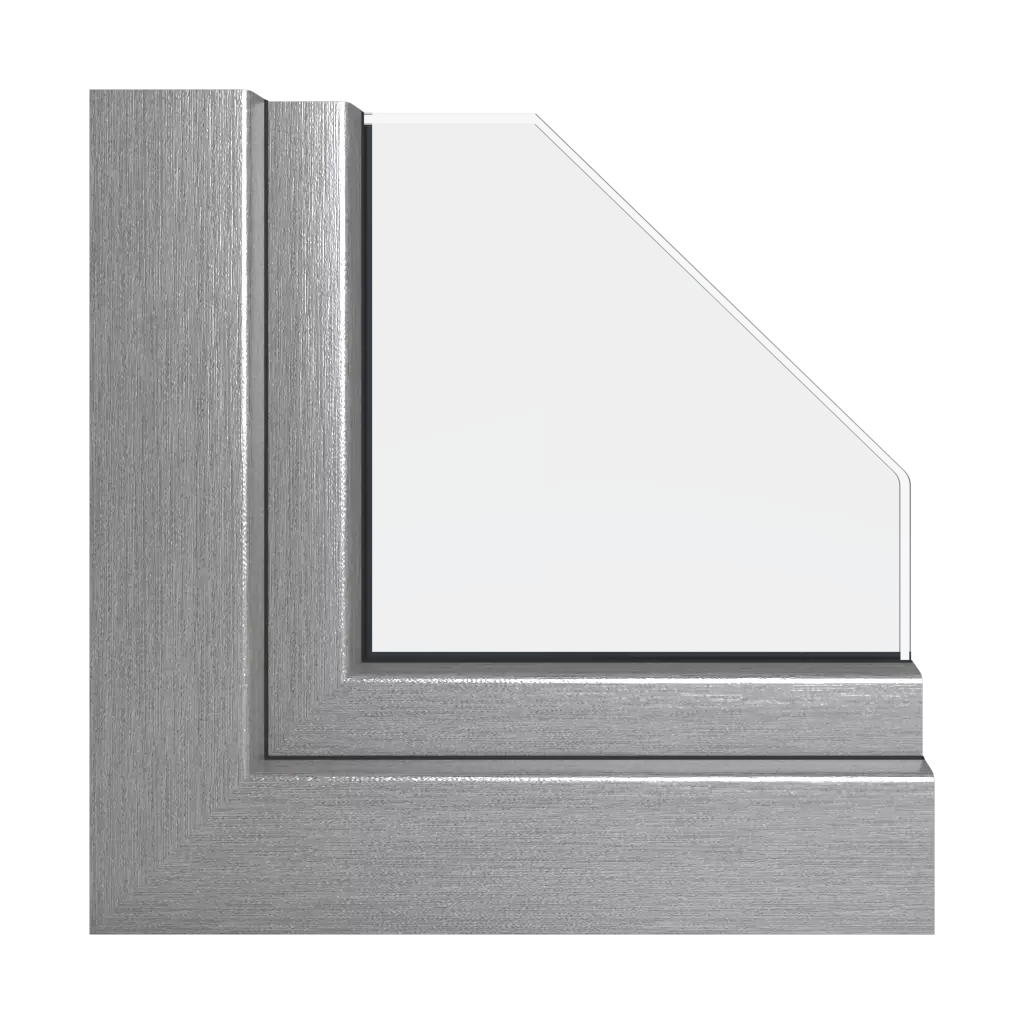 Brushed aluminum windows window-profiles schuco livingslide