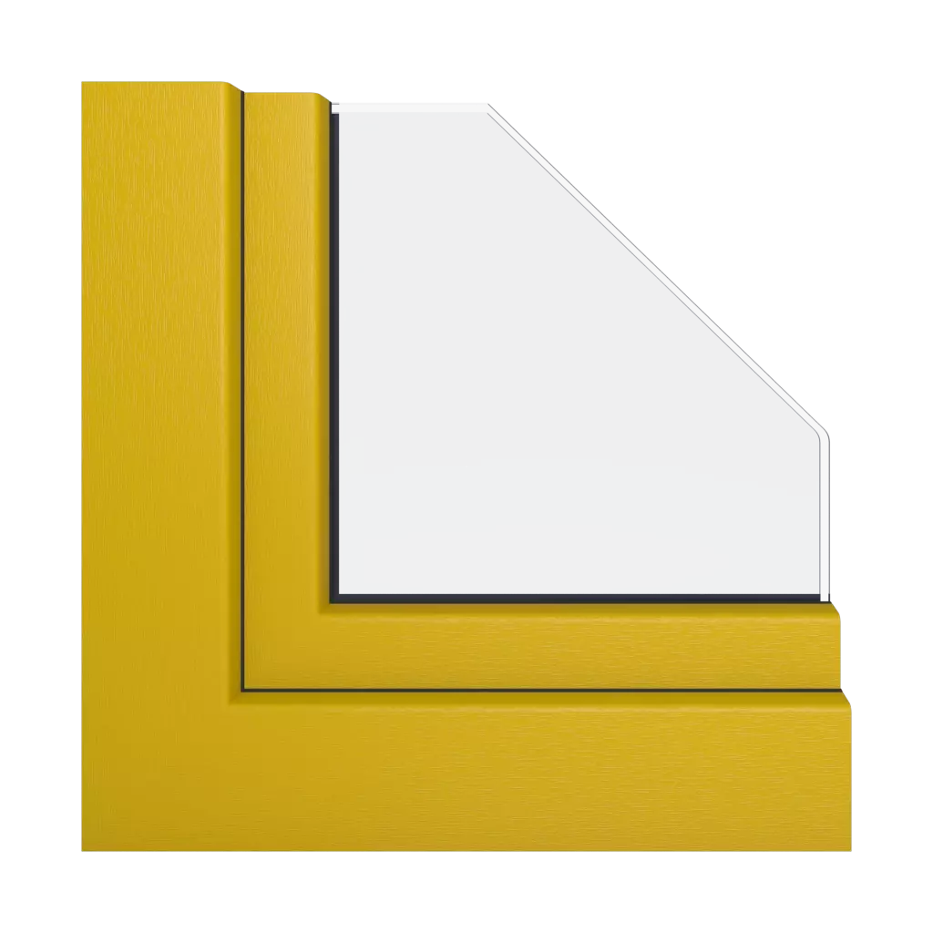 Yellow windows window-profiles schuco livingslide