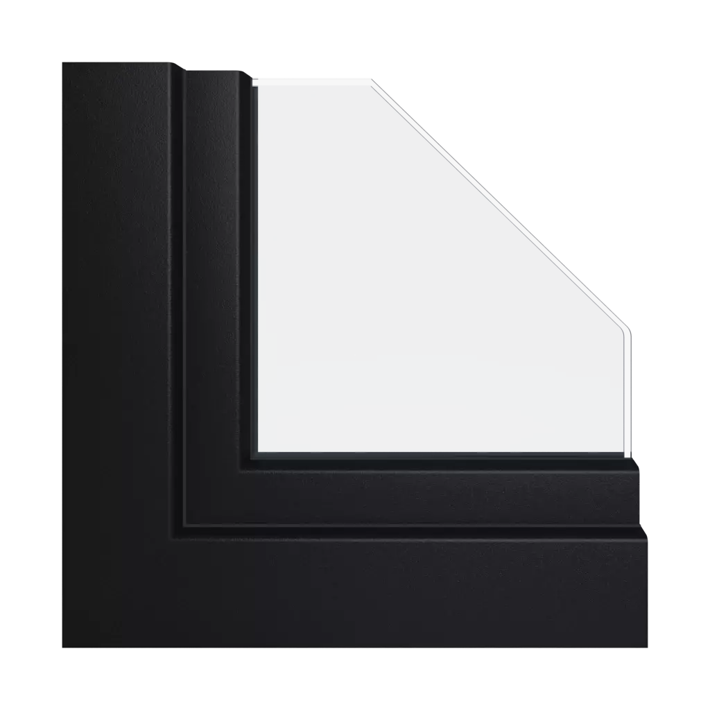 Black ulti-matte windows window-profiles schuco livingslide