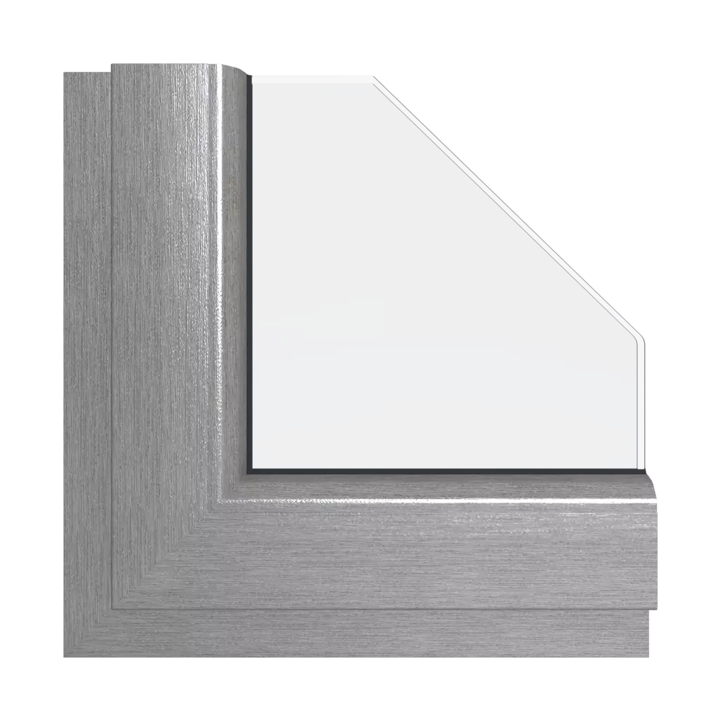 Metbrush aluminium windows window-colors schuco brushed-aluminum interior
