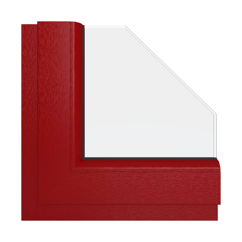 Bright red windows window-colors schuco bright-red interior