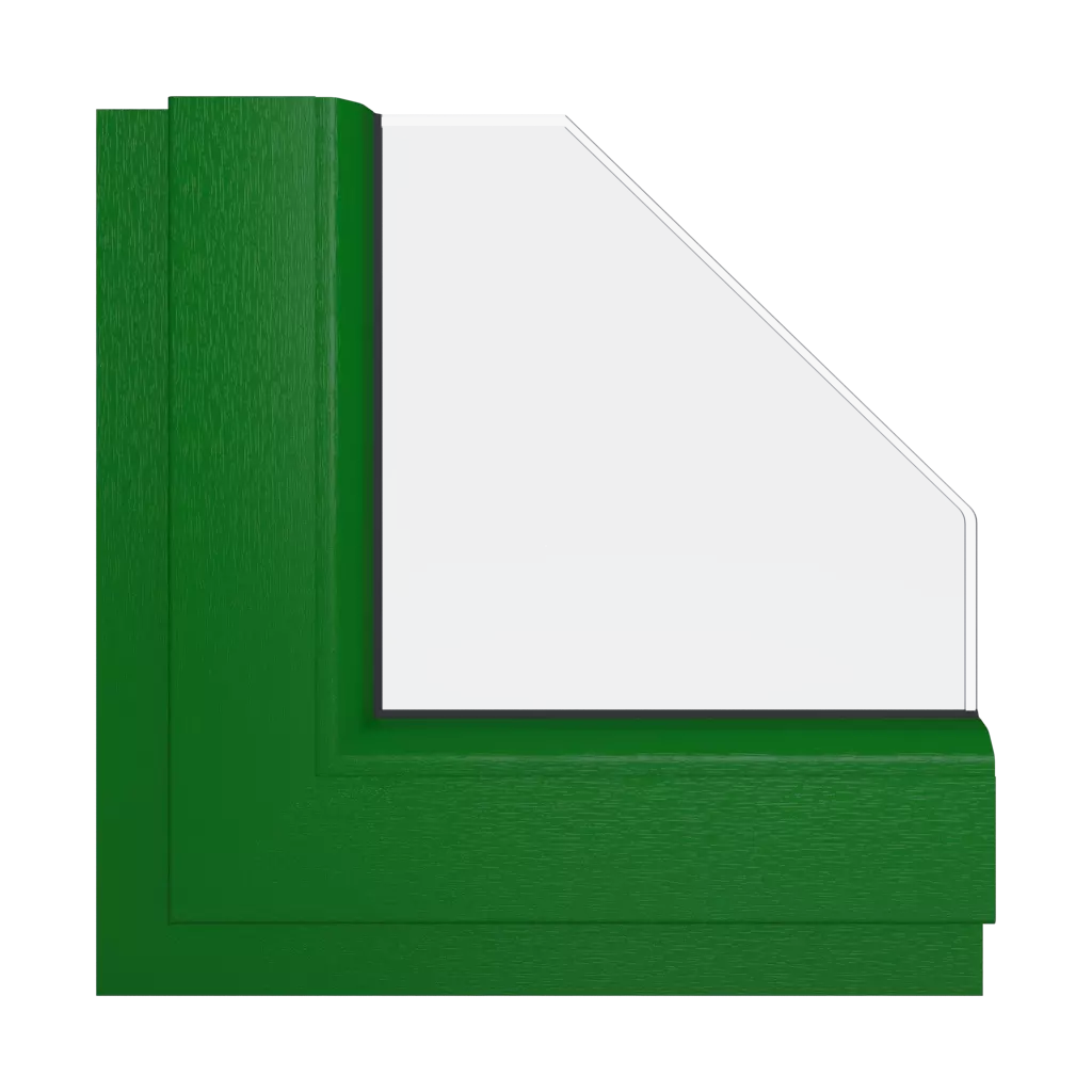 Bright green windows window-colors schuco bright-green interior