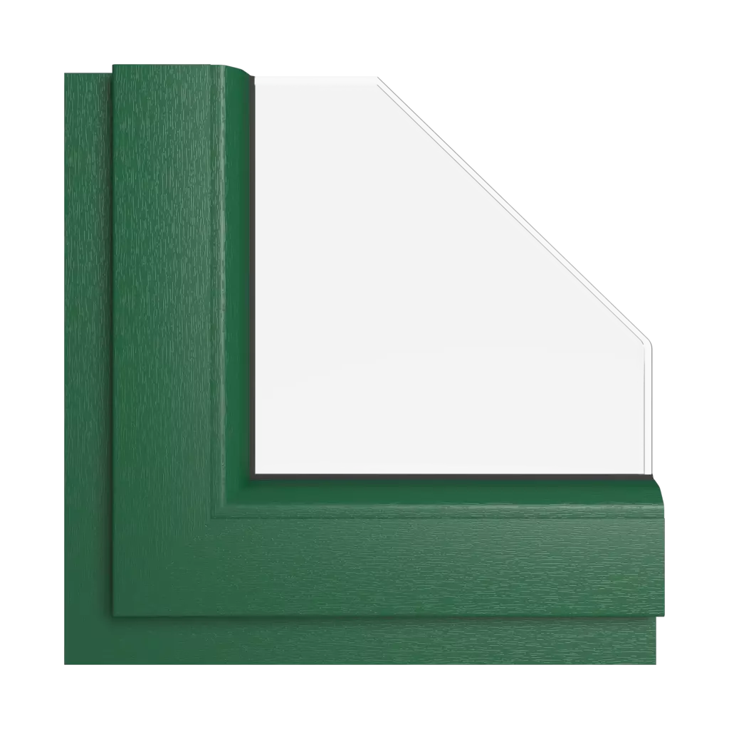 Green moss windows window-colors kommerling-colors green-moss interior