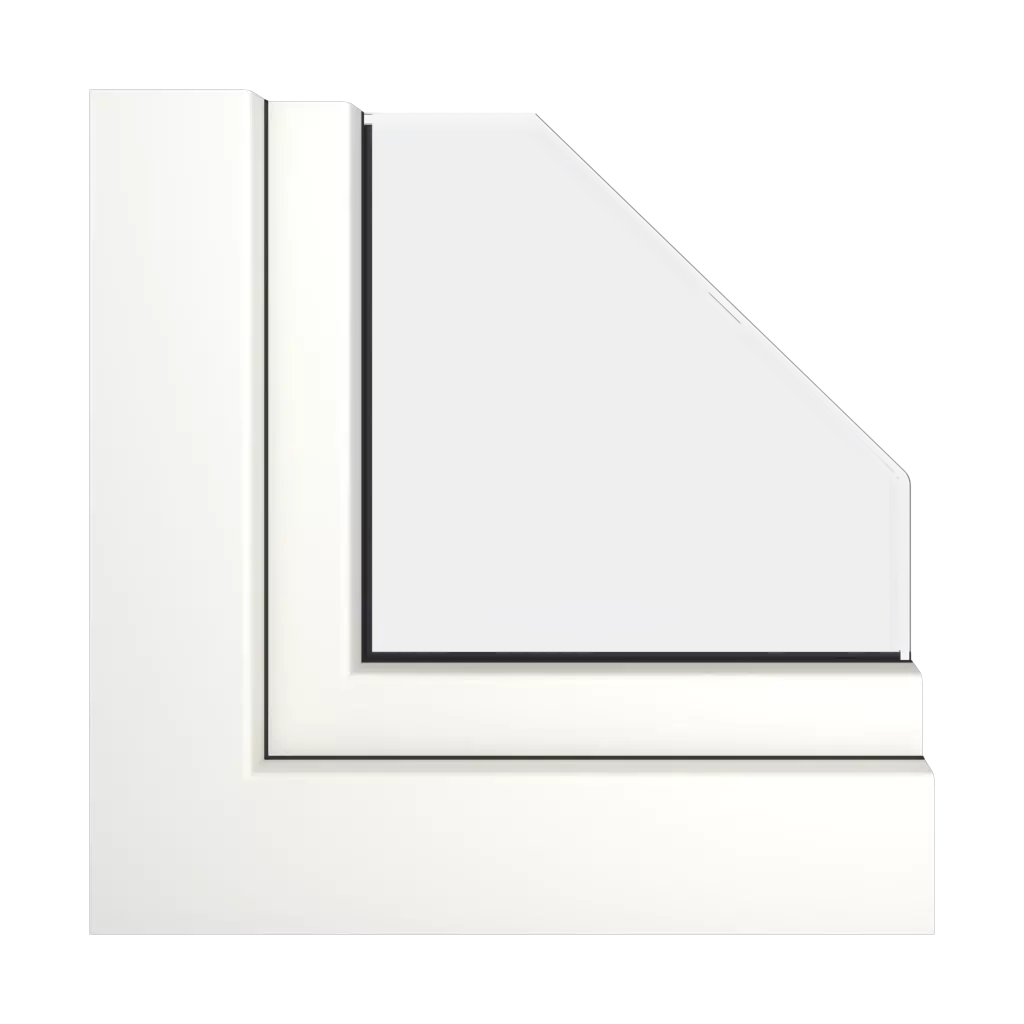 Pure white matte RAL 9010 products vinyl-windows    