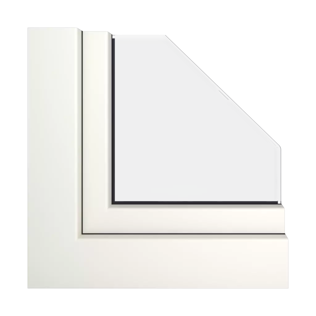 White creamy matte RAL 9001 windows window-profiles gealan smoovio